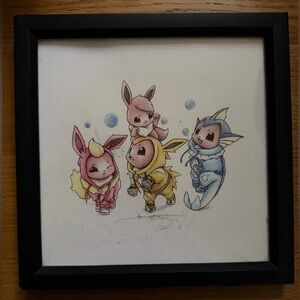 Pokemon Eeveelutions framed artwork